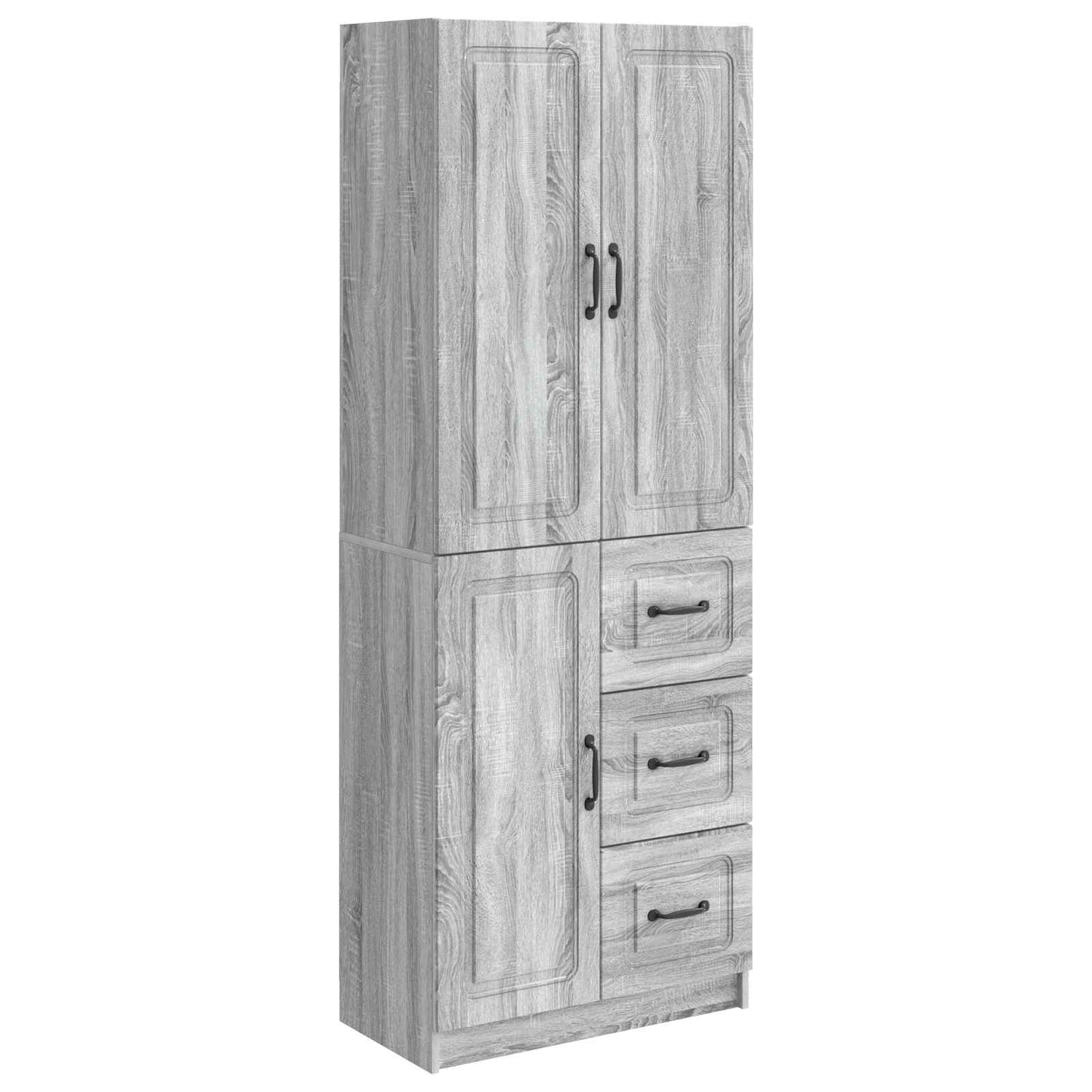 Cabinet Set 2 pcs Grey Sonoma Engineered Wood