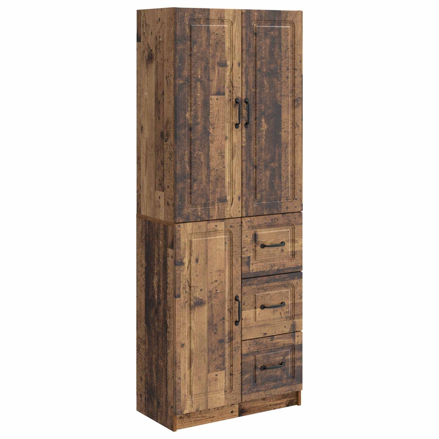 Cabinet Set 2 pcs Old Wood Engineered Wood