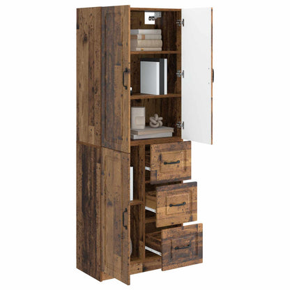 Cabinet Set 2 pcs Old Wood Engineered Wood