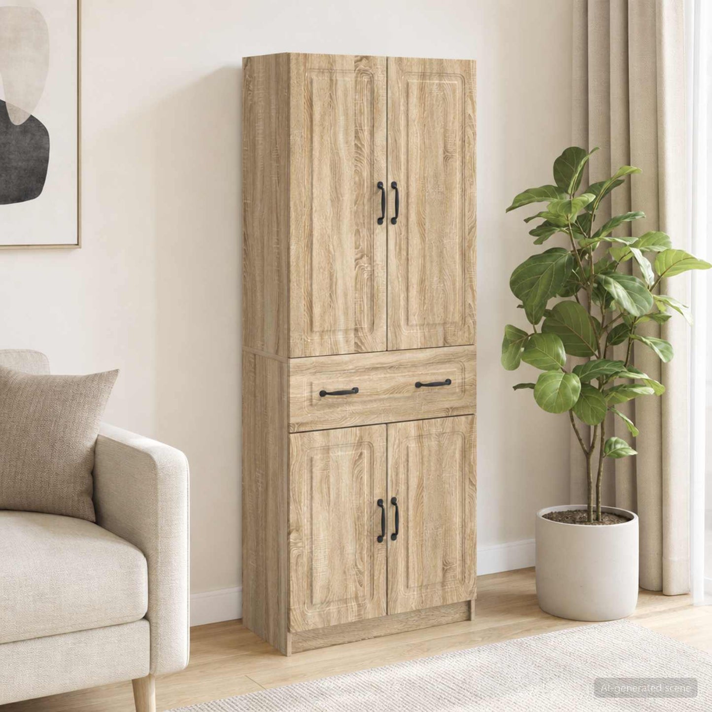Cabinet Set 2 pcs Sonoma Oak Engineered Wood