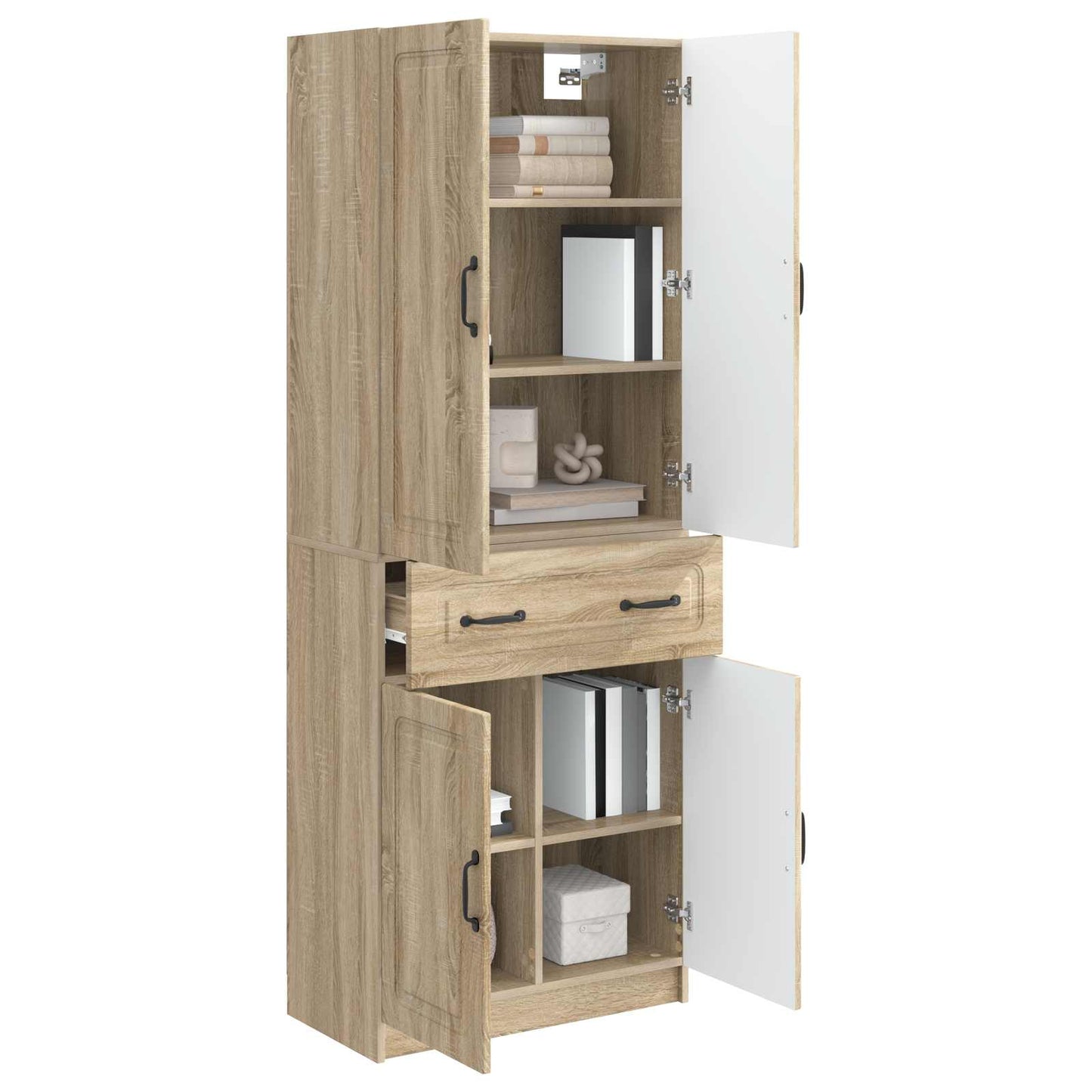 Cabinet Set 2 pcs Sonoma Oak Engineered Wood