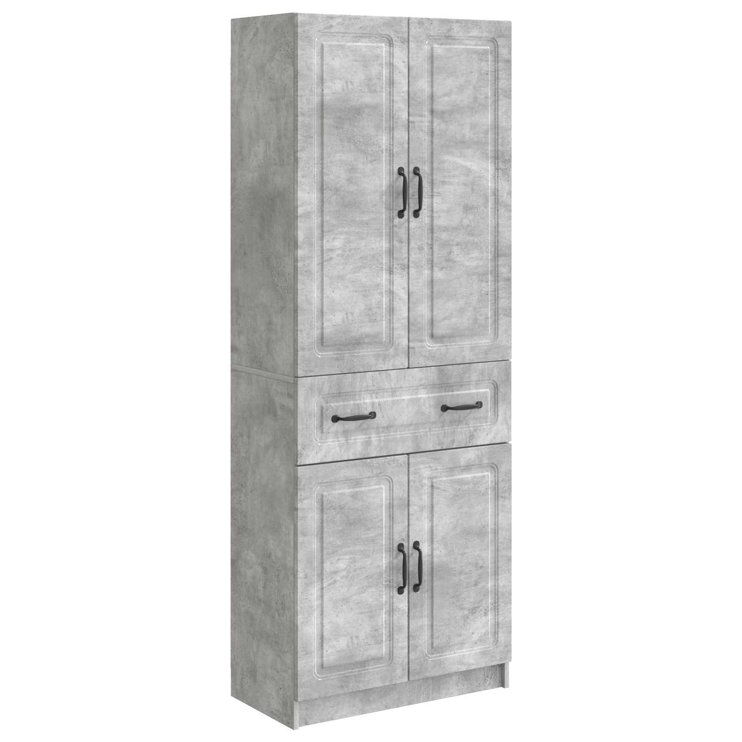 Cabinet Set 2 pcs Concrete Grey Engineered Wood