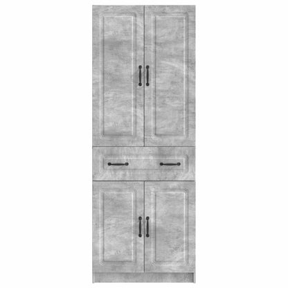 Cabinet Set 2 pcs Concrete Grey Engineered Wood