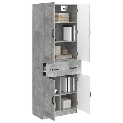 Cabinet Set 2 pcs Concrete Grey Engineered Wood