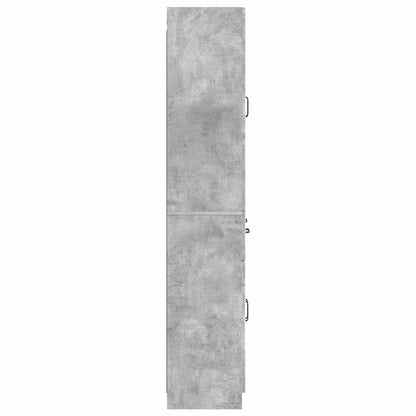 Cabinet Set 2 pcs Concrete Grey Engineered Wood
