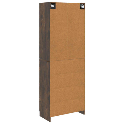 Cabinet Set 2 pcs Smoked Oak Engineered Wood