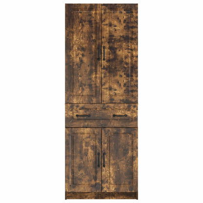 Cabinet Set 2 pcs Smoked Oak Engineered Wood