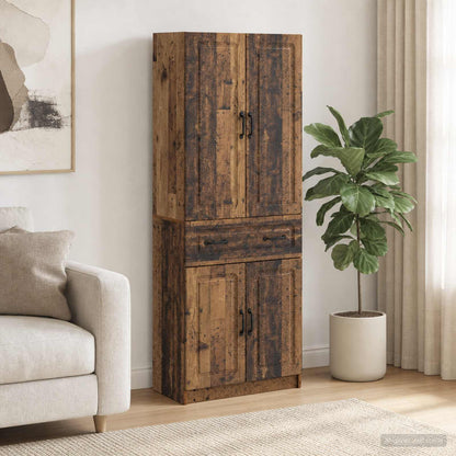 Cabinet Set 2 pcs Old Wood Engineered Wood
