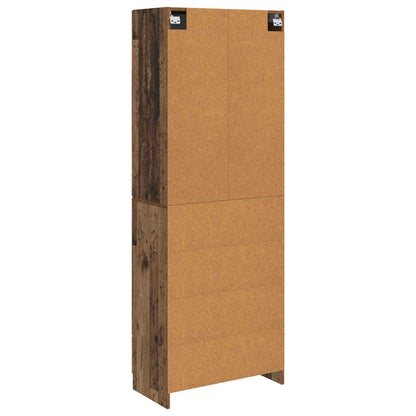 Cabinet Set 2 pcs Old Wood Engineered Wood