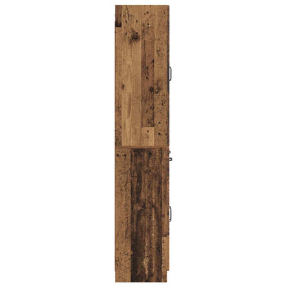 Cabinet Set 2 pcs Old Wood Engineered Wood