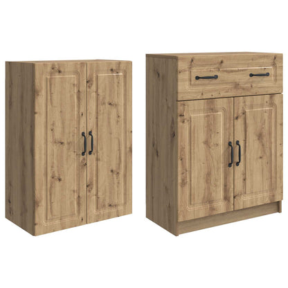Cabinet Set 2 pcs Engineered Wood