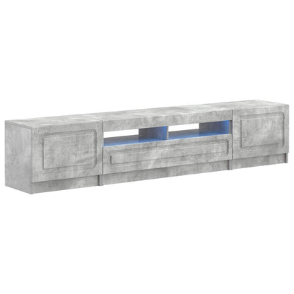 5 Piece LED TV Cabinet Concrete Grey Engineered Wood