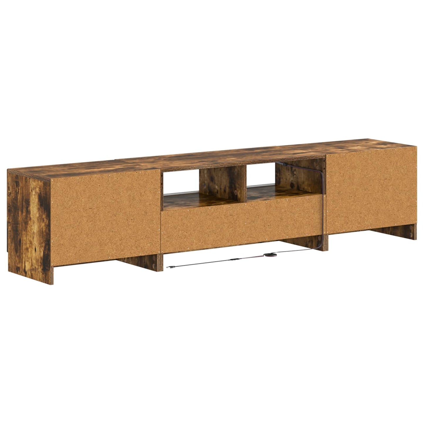 5 Piece LED TV Cabinet Smoked Oak Engineered Wood