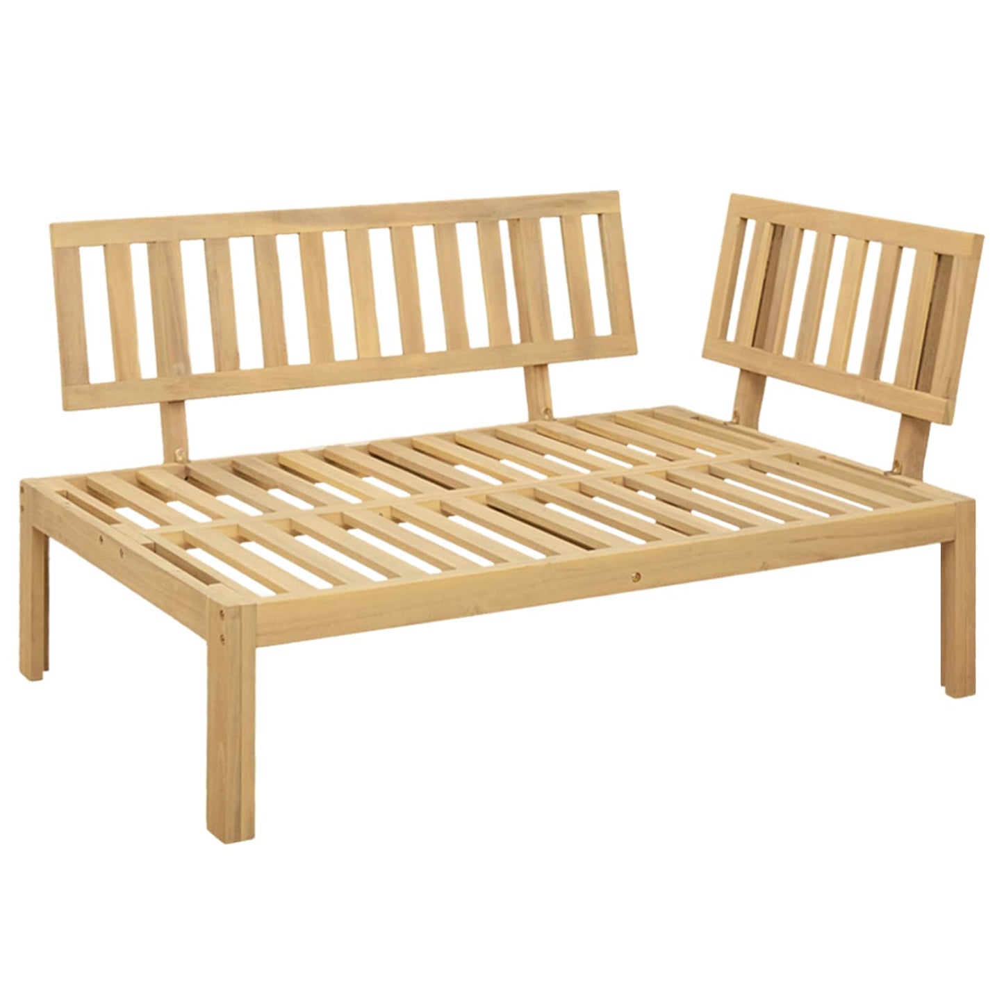 Corner Sofa Unit Light Acacia and Dark Grey Acacia Wood