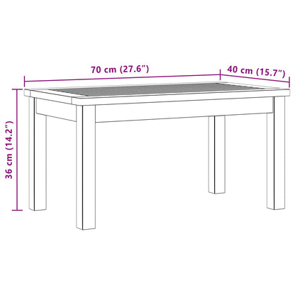 Coffee Table Light Acacia 70 x 40 x 36 cm Solid Acacia Wood