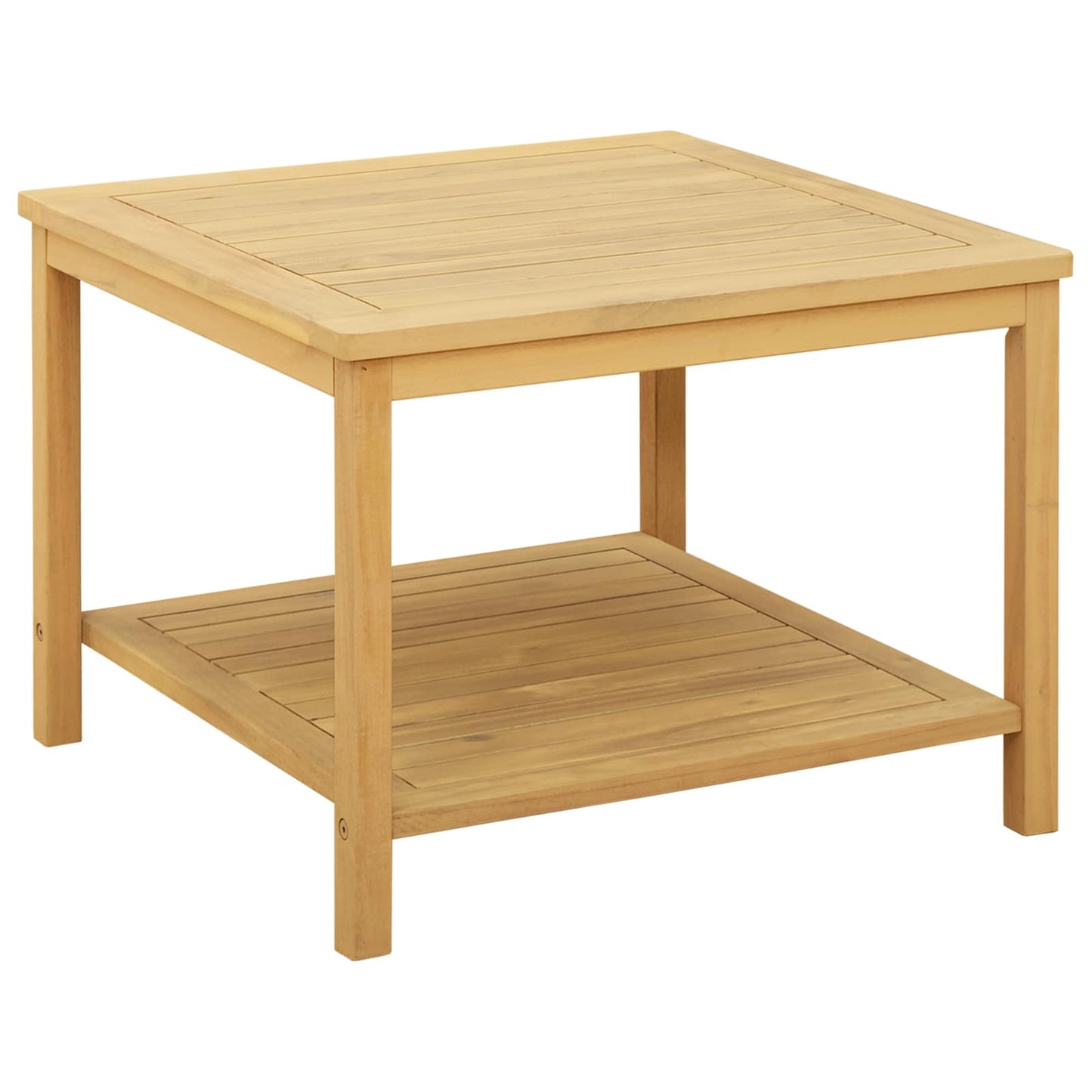 Side Table Oil Natural 60 x 60 x 45 cm Solid Acacia Wood