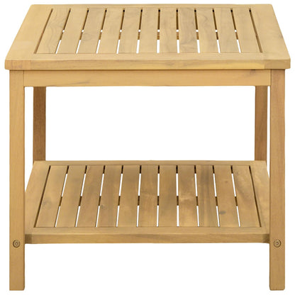 Side Table Oil Natural 50 x 35 x 45 cm Solid Acacia Wood