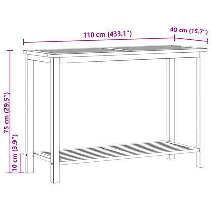 Garden Console Table Light Acacia 110 x 40 x 75 cm
