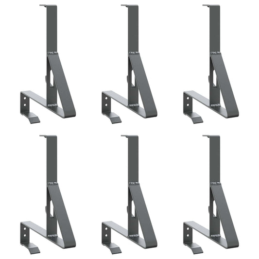 Snow Guard Support 6 pcs Anthracite 29.5 x 3 x 34.5 cm Steel