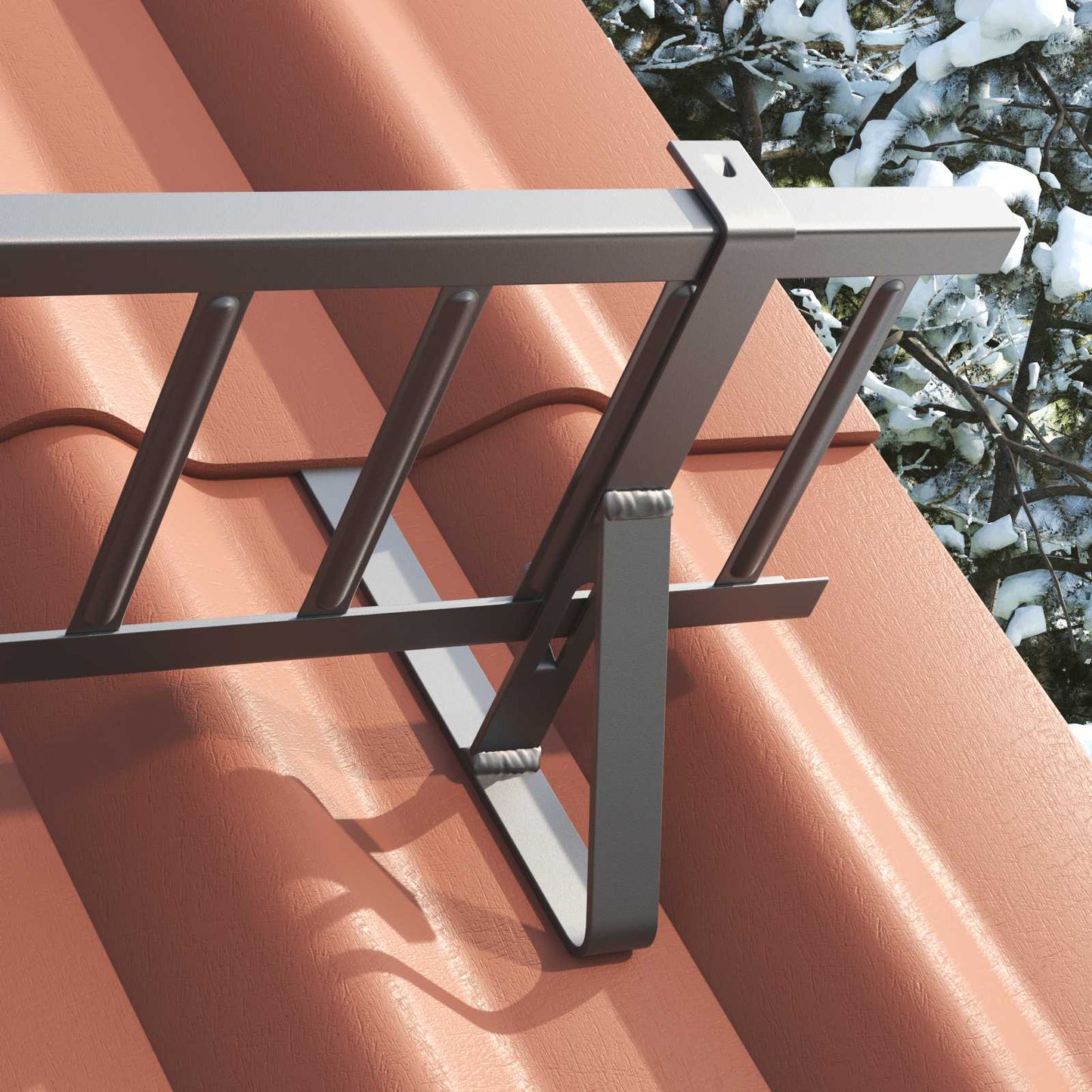 Snow Guard Support 12 pcs Anthracite 29.5 x 3 x 34.5 cm Steel
