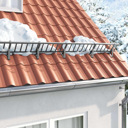 Snow Guard Support 12 pcs Anthracite 29.5 x 3 x 34.5 cm Steel