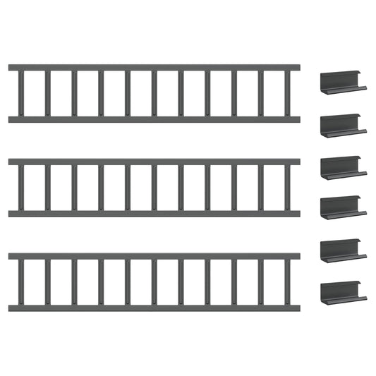 Anthracite 300 x 2.5 x 20 cm Steel