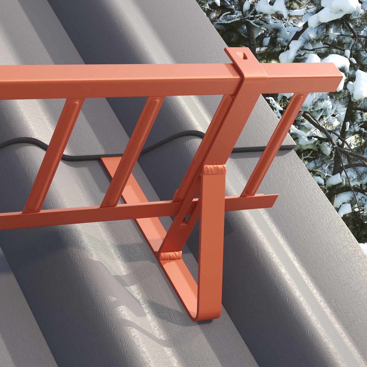 Roof Snow Guard Red 300 x 29.5 x 34.5 cm Steel
