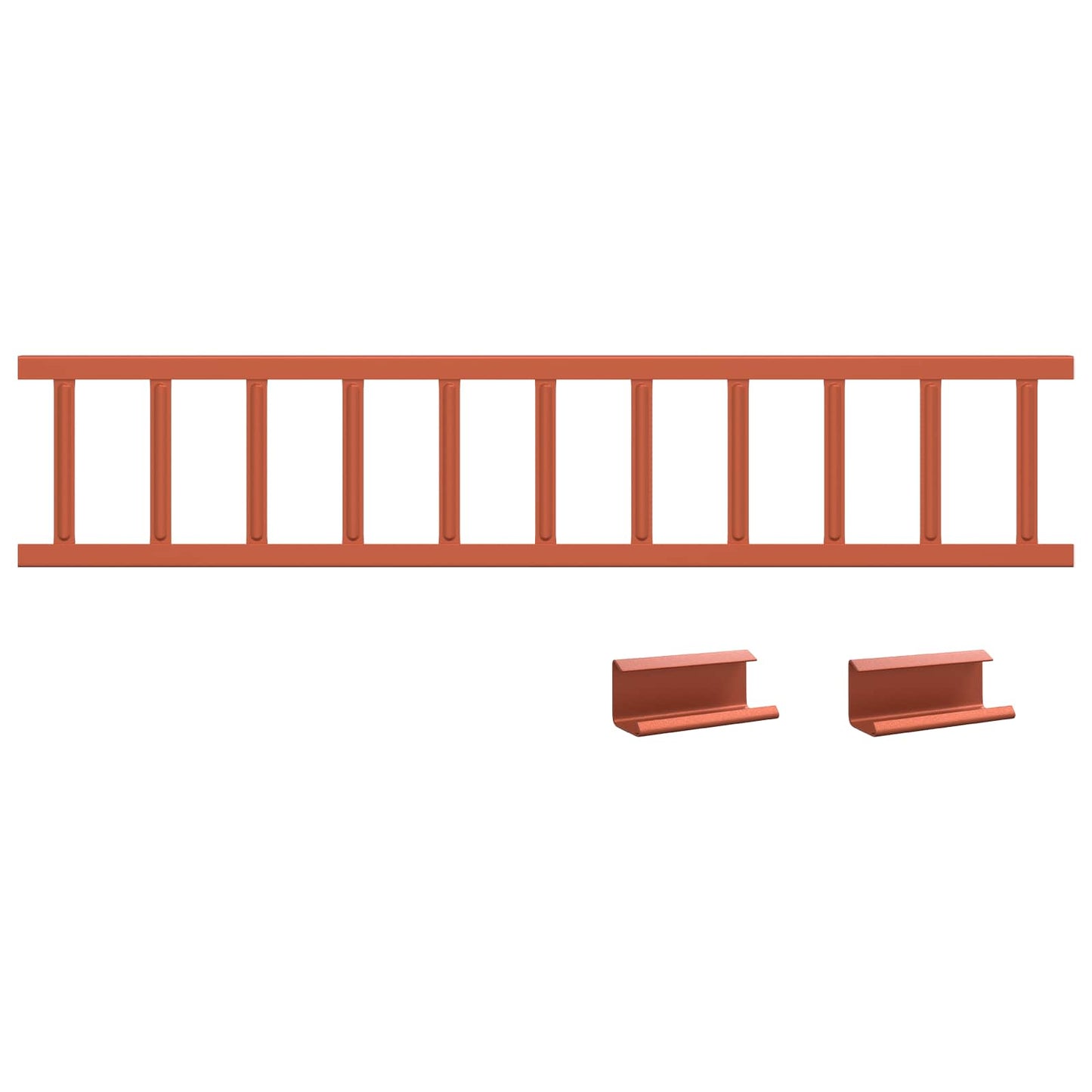 Red 600 x 2.5 x 20 cm Steel