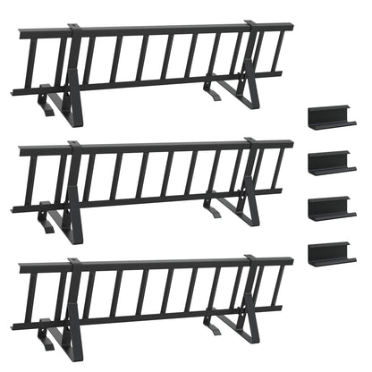 Roof Snow Guard Black 300 cm Steel