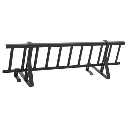 Roof Snow Guard Black 300 cm Steel