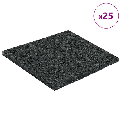 Rubber Granulate Patio Pad Black 9 x 9 x 0.3 cm Rubber