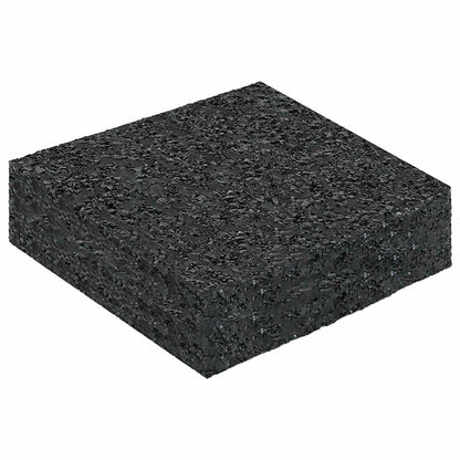 Rubber Granulate Patio Pad Black 9 x 9 x 2 cm Rubber