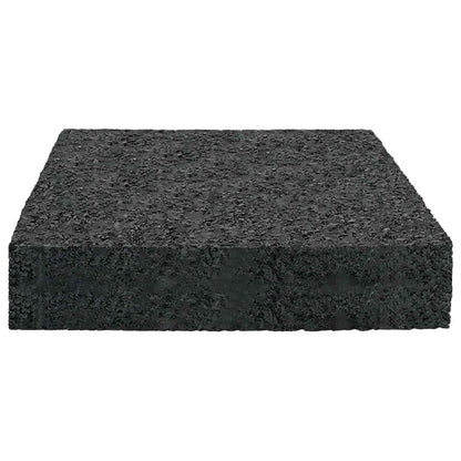 Rubber Granulate Patio Pad Black 9 x 9 x 2 cm Rubber
