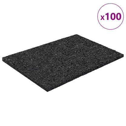 Rubber Granulate Patio Pad Black 6 x 9 x 0.3 cm Rubber