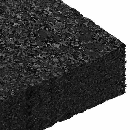Rubber Granulate Patio Pad Black 6 x 9 x 2 cm Rubber
