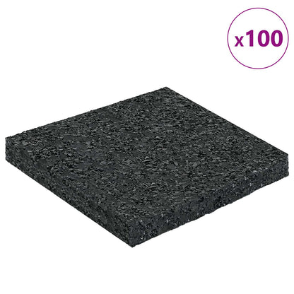 Rubber Granulate Patio Pad Black 9 x 9 x 0.8 cm Rubber