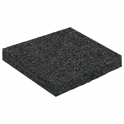 Rubber Granulate Patio Pad Black 9 x 9 x 1 cm Rubber
