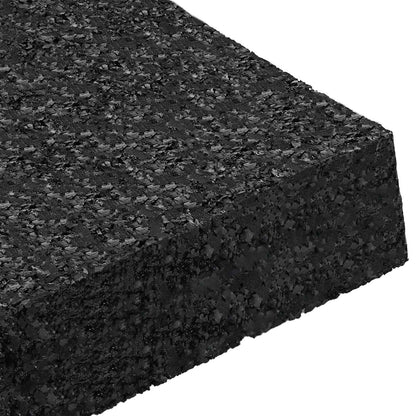 Rubber Granulate Patio Pad Black 9 x 9 x 2 cm Rubber