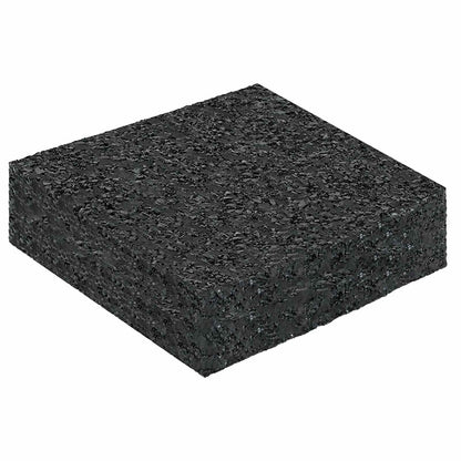 Rubber Granulate Patio Pad Black 9 x 9 x 2 cm Rubber