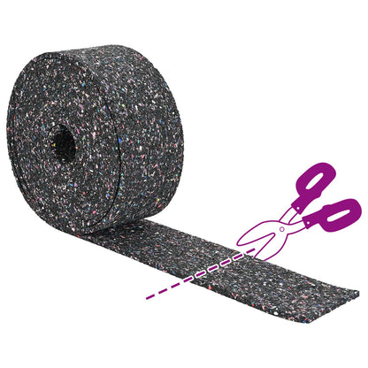 Rubber Granulate Roll Black 200 x 5 x 0.3 cm Rubber