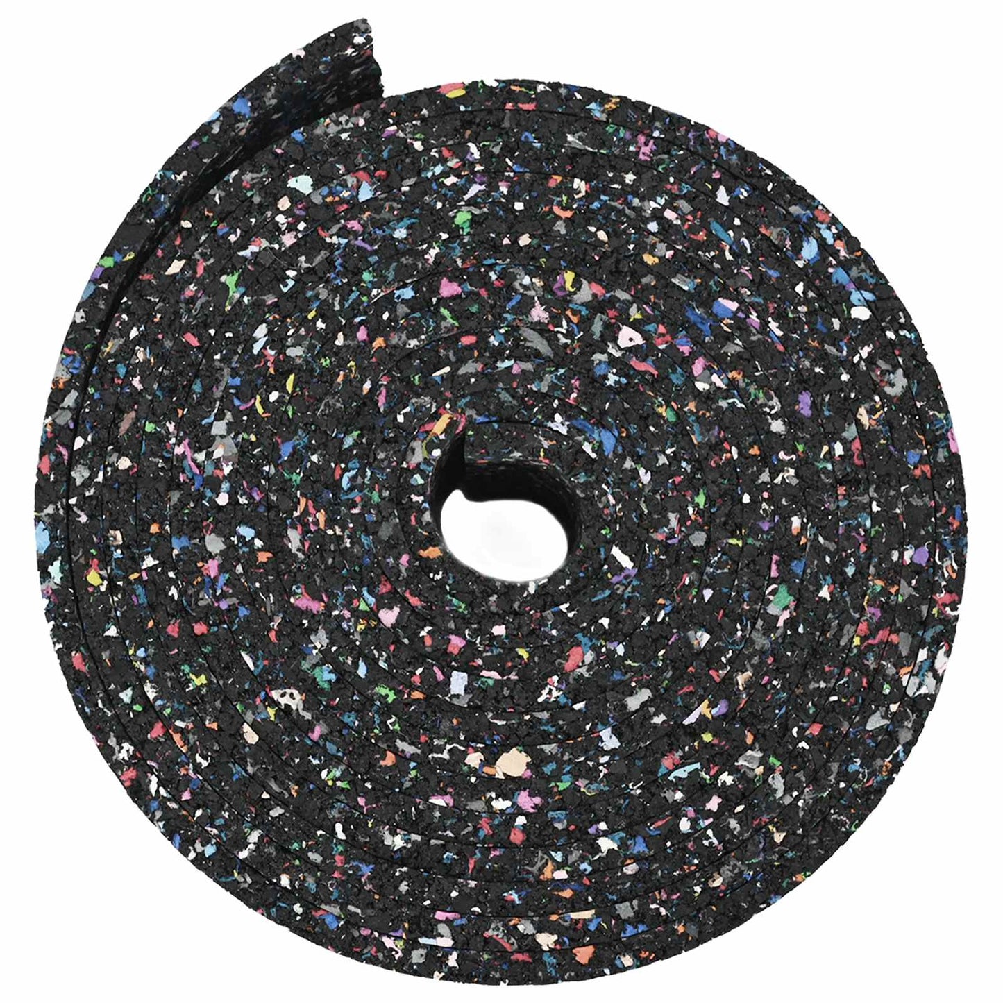 Rubber Granulate Roll Black 1000 x 10 x 0.8 cm Rubber