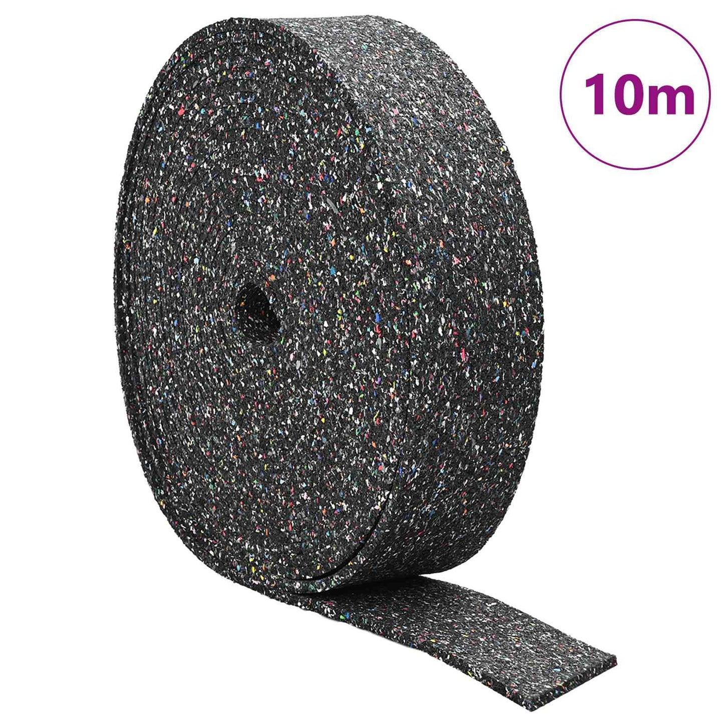 Rubber Granulate Roll Black 1000 x 10 x 1 cm Rubber