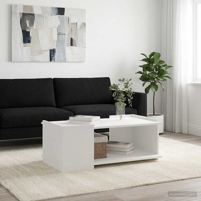 Coffee Table White 90 x 50 x 33 cm Engineered Wood