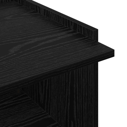 Coffee Table Black Oak 50.5 x 50 x 33 cm Engineered Wood