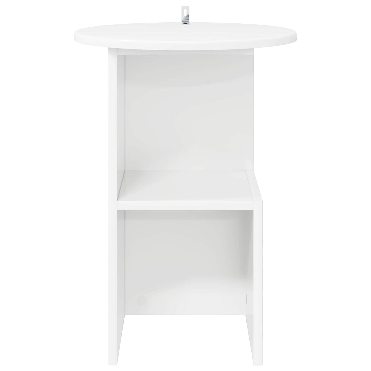 Side Table White Ø 39.5 x 55 cm Engineered Wood
