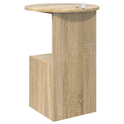 Side Table Sonoma Oak Ø 39.5 x 55 cm Engineered Wood