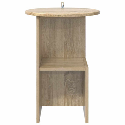 Side Table Sonoma Oak Ø 39.5 x 55 cm Engineered Wood