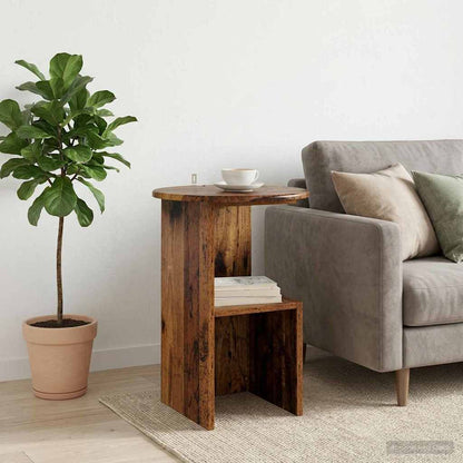 Side Table Old Wood Ø 39.5 x 55 cm Engineered Wood
