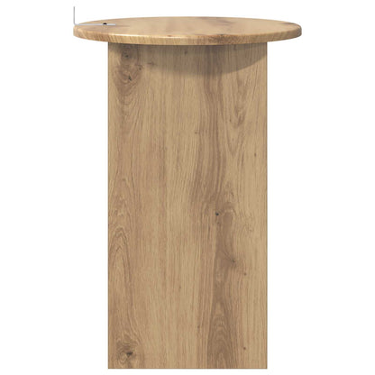 Side Table Artisan Oak Ø 39.5 x 55 cm Engineered Wood