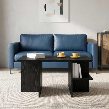 Coffee Table Black Oak 87 x 50 x 45 cm Engineered Wood